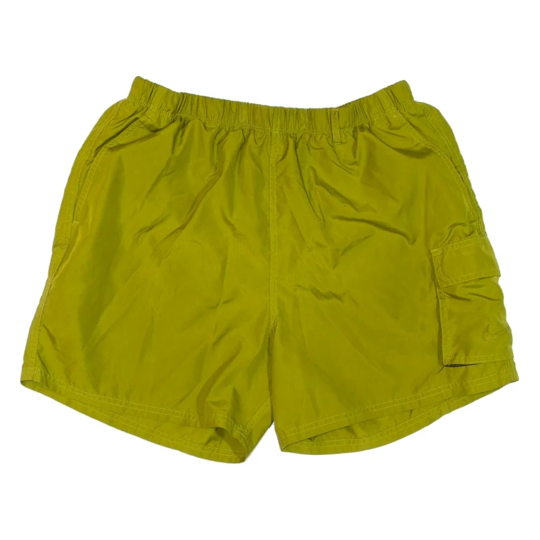 NIKE Mesh Lined Mens Swimming Shorts Green L W30