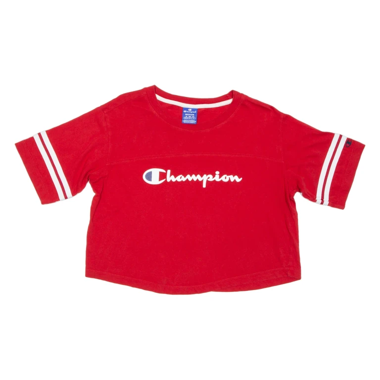 CHAMPION Cropped Womens T-Shirt Red M
