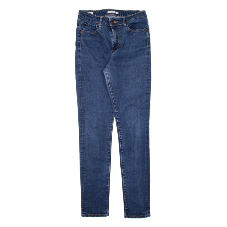 LEVI'S 721 BIG E High Rise Womens Jeans Blue Slim Skinny W26 L29