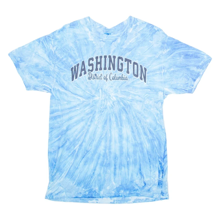COLORTONE Washington District Of Columbia Mens Tie Dye T-Shirt Blue USA M