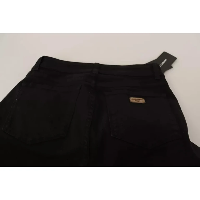 Dolce & Gabbana Black Cotton Stretch Skinny Denim Jeans Elastane Clothing - Women