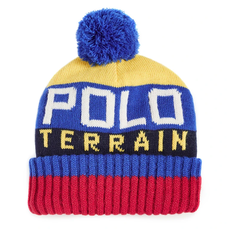 Men's Polo Terrain Striped Knit Hat Hats