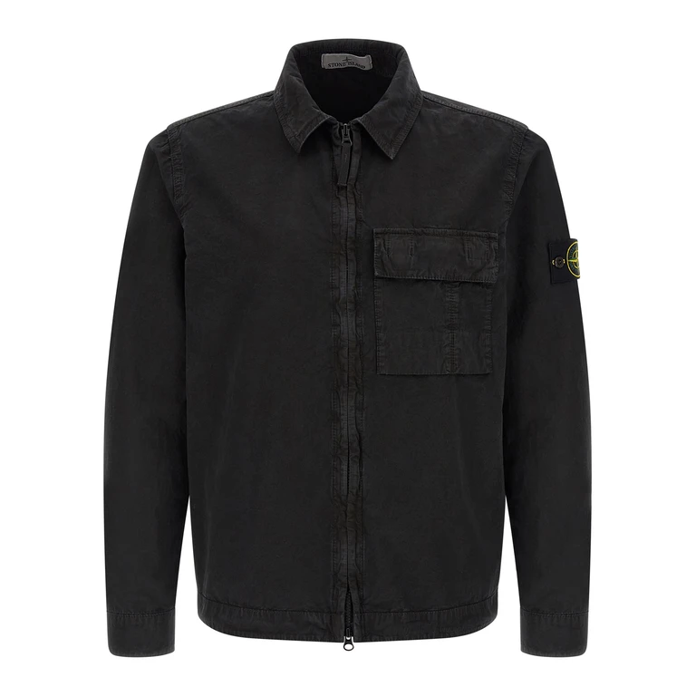 Stone Island Black Cotton Blouse - Men