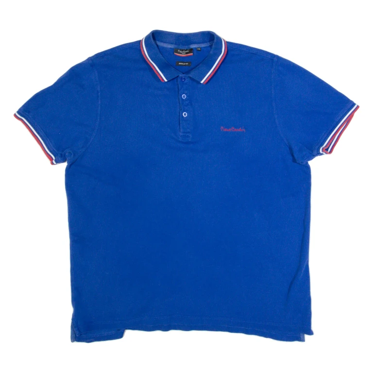 PIERRE CARDIN Mens Polo Shirt Blue 2XL