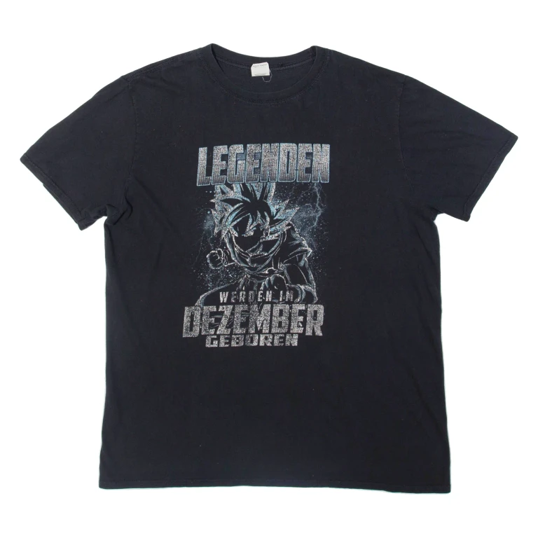 GILDAN Anime Mens T-Shirt Black L