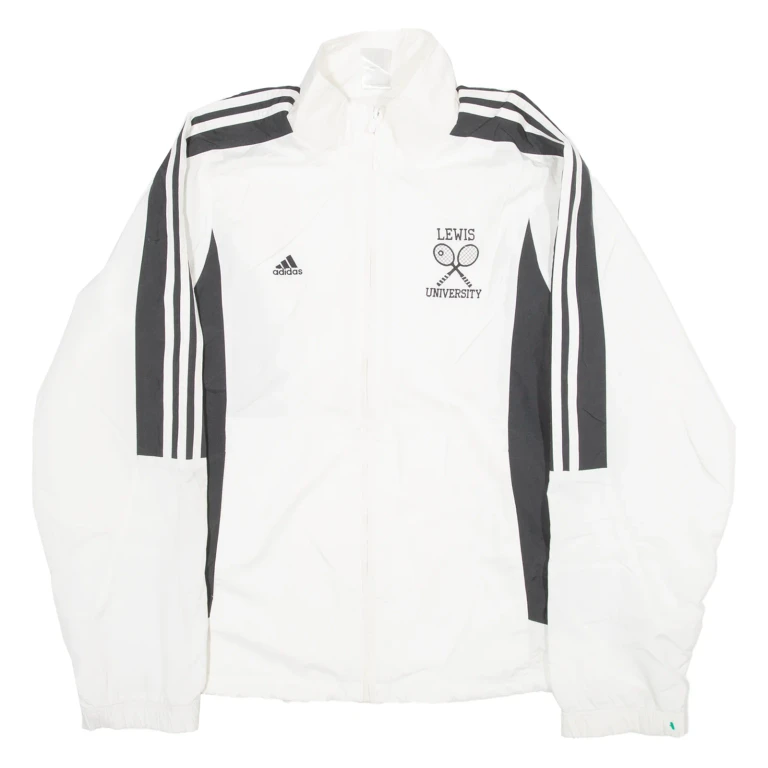 ADIDAS Mesh Lined Lewis University Mens Shell Jacket White M