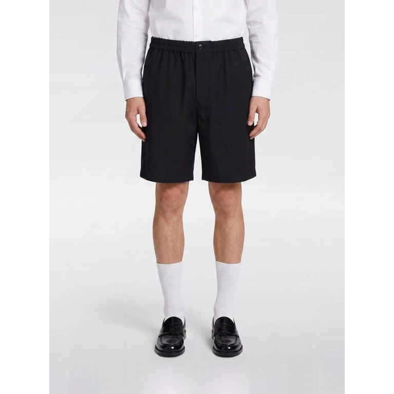 Knee-Length Linen Blend Chino Shorts with an Elasticated Waist (HSO835VI0052001)