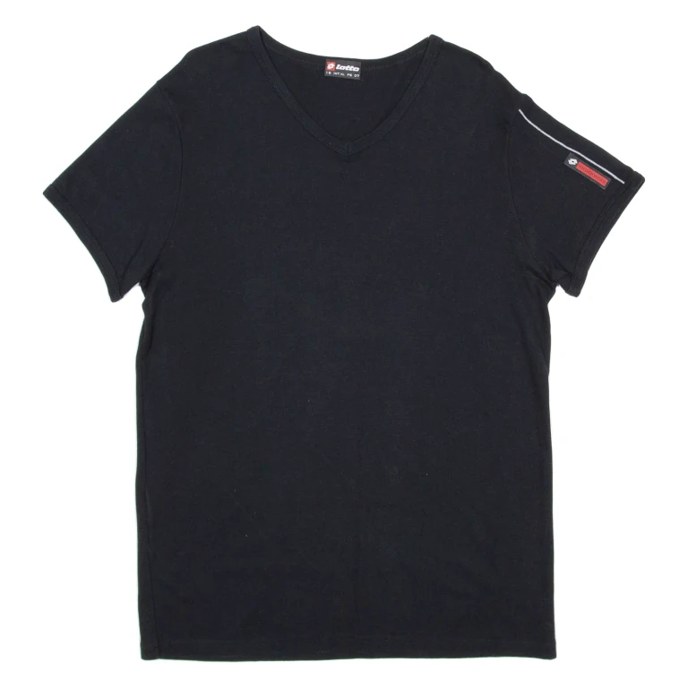 LOTTO Sleepwear Mens T-Shirt Black V-Neck M