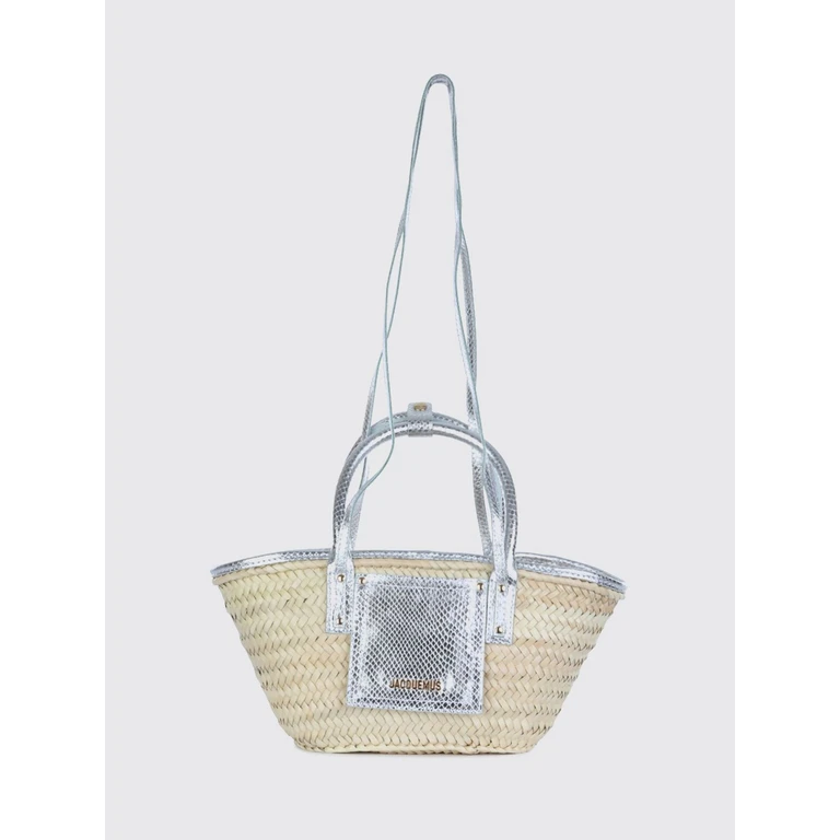 Le Petit Panier Soli Handbag in Raffia and Laminated Leather (26EBAW00044AC05A04980)