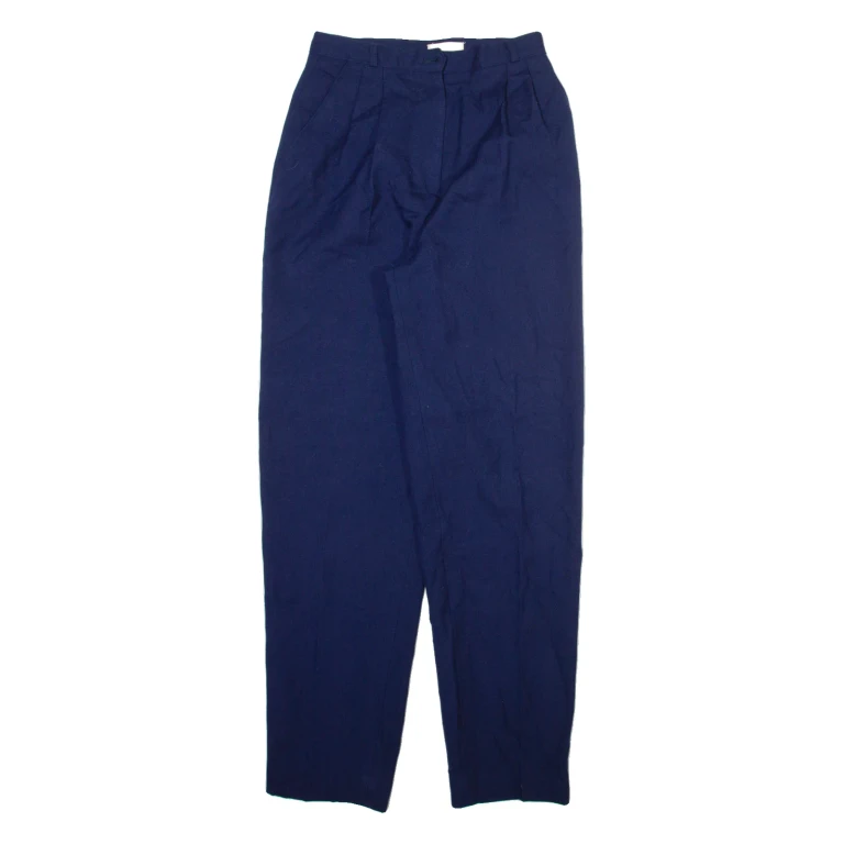 CASSIDY Womens Trousers Blue Relaxed Tapered Wool W24 L30