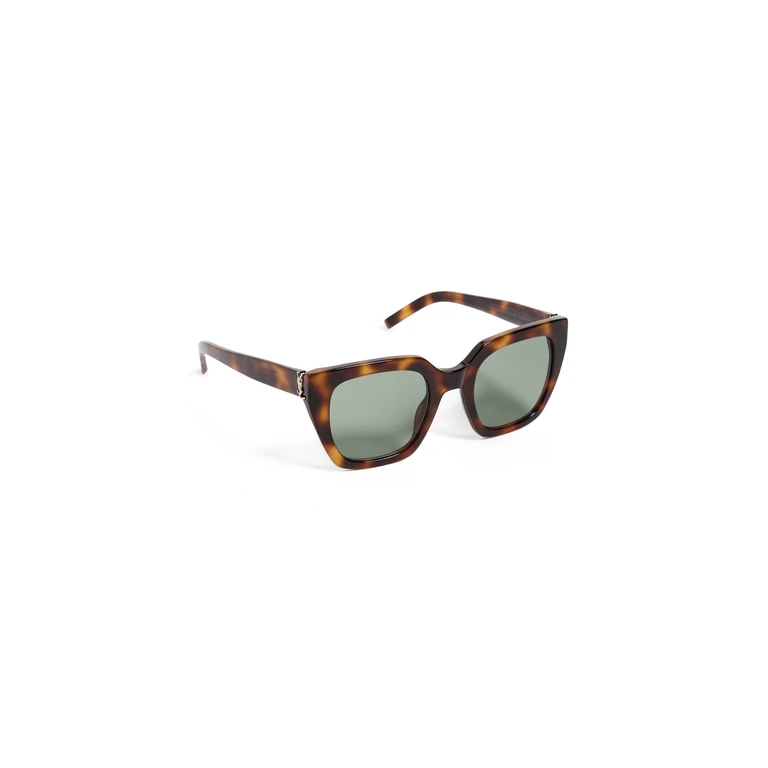 Saint Laurent SL M143 Sunglasses Havana-Havana-Green One Size