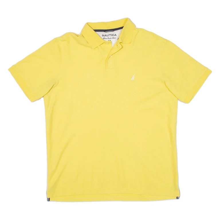 NAUTICA Mens Polo Shirt Yellow M
