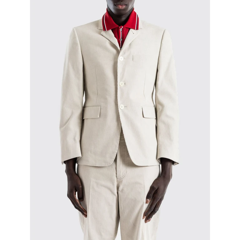 Single-Breasted Corduroy Blazer in Cotton with Three Buttons (MJC001AF0920113)