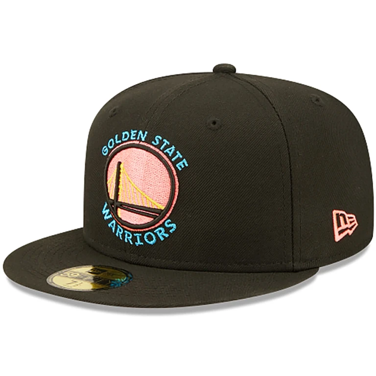 Men's NBA 5950 Pink Glow Fitted Warriors