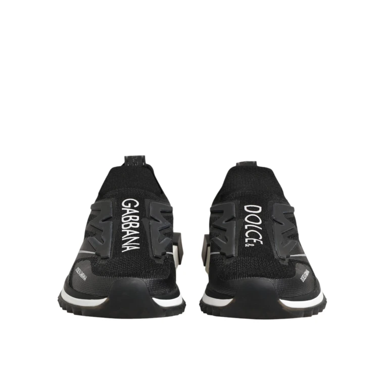 Dolce & Gabbana Black Sorrento Sport Stretch Sneakers Shoes Pl+vi - Women