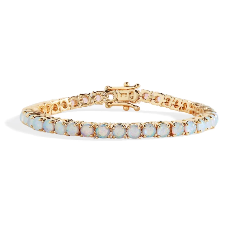 Blue Opal Tennis Bracelet
