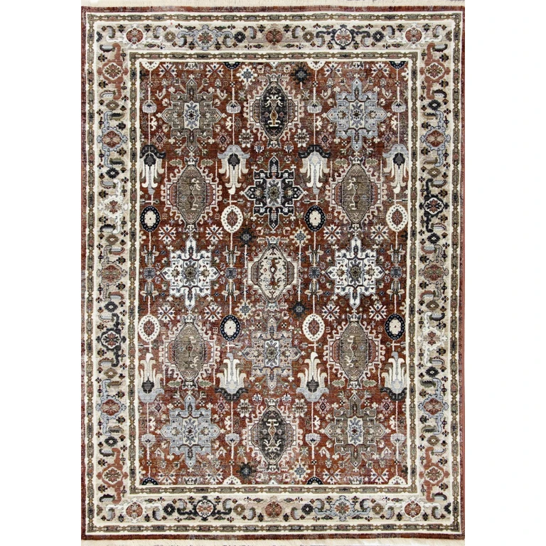 Samira 8 x 10 Orange Multicolor Area Rug