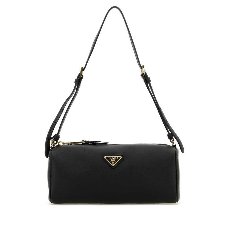 Black Leather Shoulder Bag Nero Vitello Borse A Tracolla