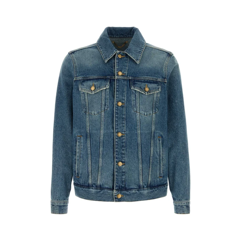 Deluxe Brand Denim Agenore Jacket Blue Exterior: Cotton Giacche E Gilet - Men