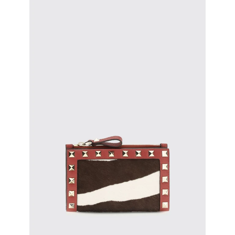 Rockstud Animalier Print Bifold Leather Wallet with Studs (8W0P0605AWTAQY)