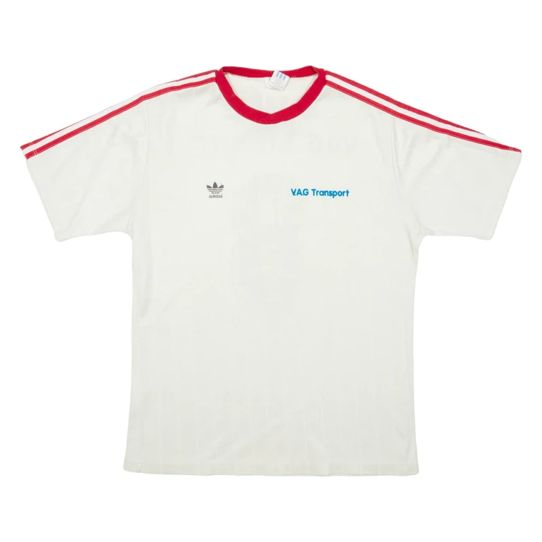 ADIDAS V.A.G Transport Mens Football Shirt T-Shirt Beige Crew Neck XL