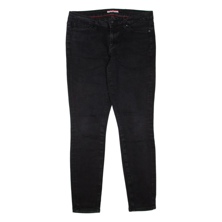 TOMMY HILFIGER Womens Jeans Black Regular Skinny W30 L30