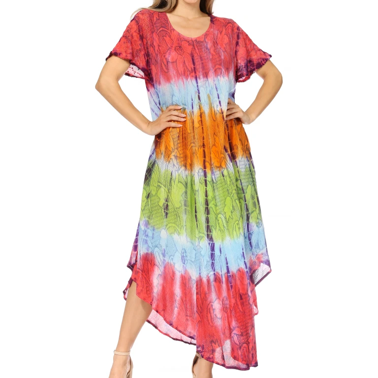 Sakkas Mika Ombre Floral Caftan Dress