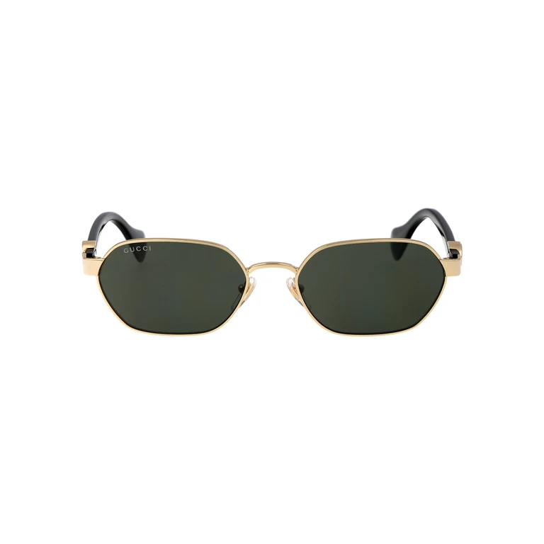 Gucci 001 Gold Black Grey Metal Sunglasses - Women