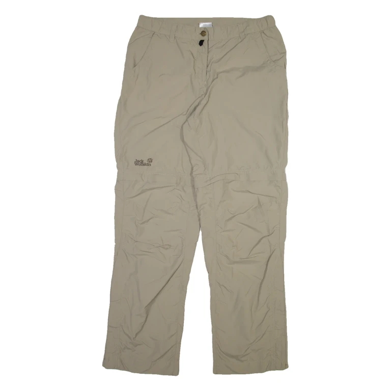JACK WOLFSKIN Detachable Legs Womens Trousers Beige Relaxed Straight W32 L32