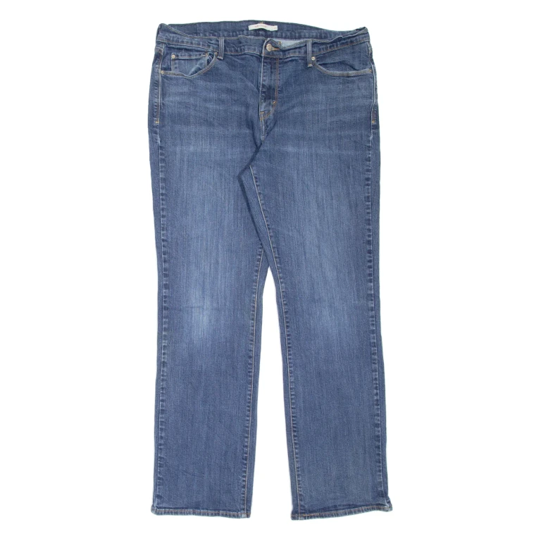 LEVI'S 505 Womens Jeans Blue Regular Straight Stone Wash W33 L32