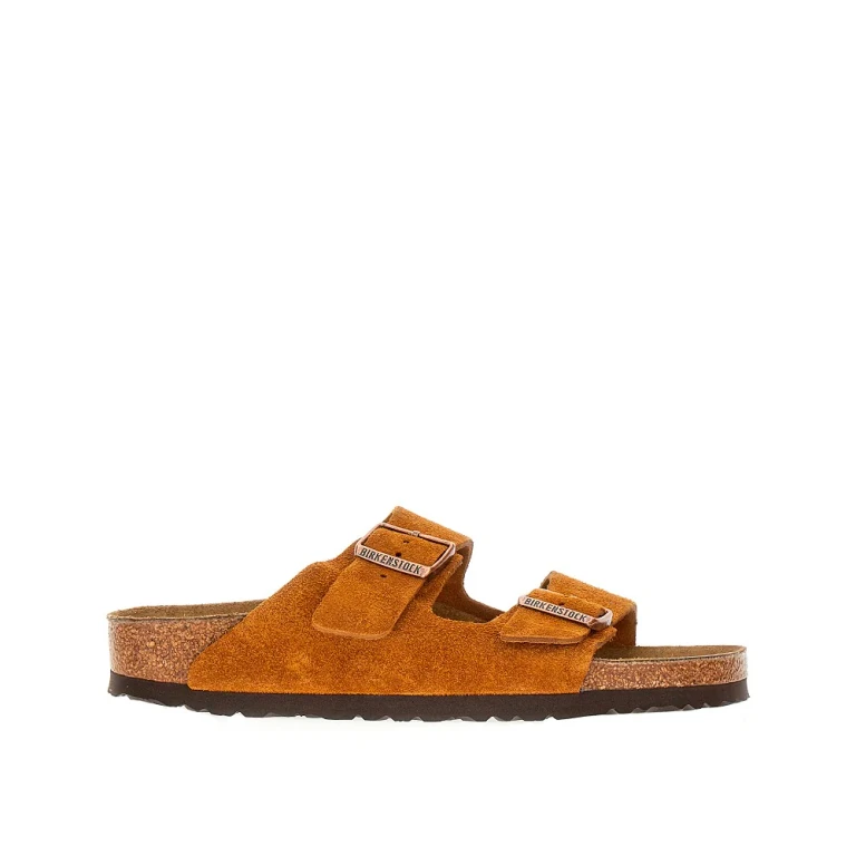 BIRKENSTOCK Suede leather 'Arizona' slides Man 37