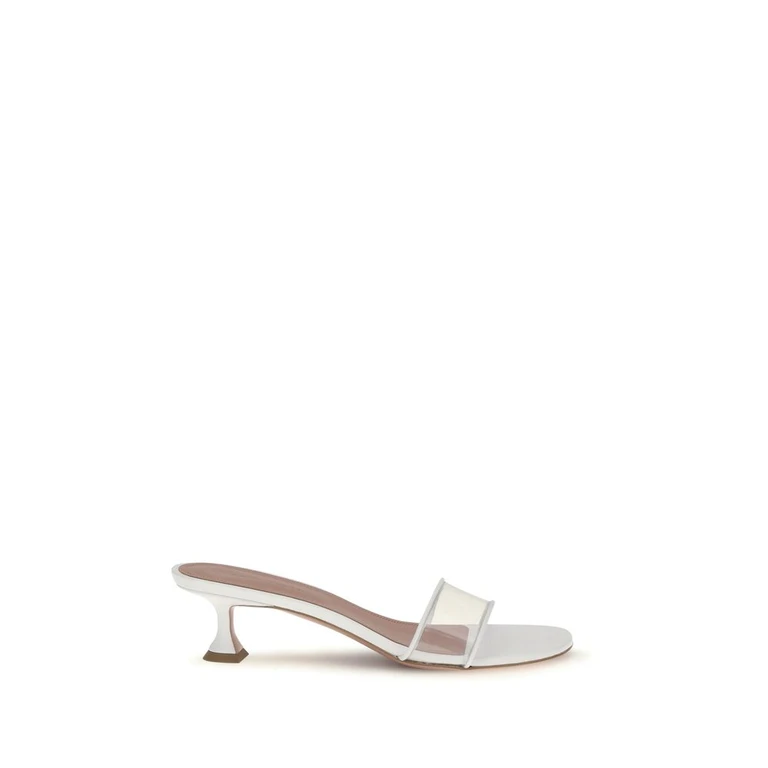 White Calf Leather Bos Taurus Sandals - Women