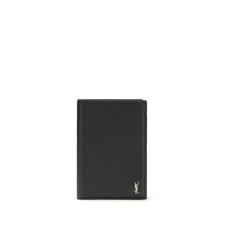 Saint Laurent Black Calf Leather Bos Taurus Wallet - Men