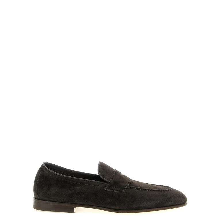 Brunello Cucinelli Brown Calfskin Slip-On Loafers - Men