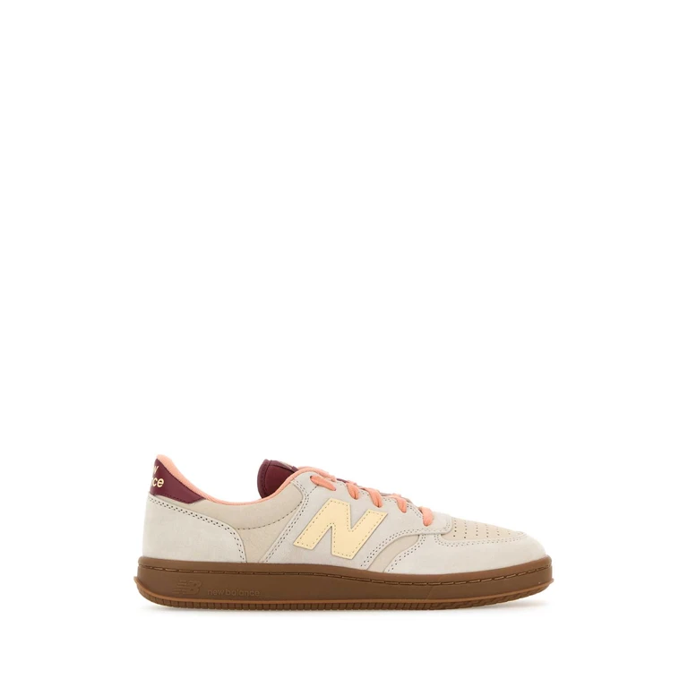 New Balance Multicolor Leather And Suede T500 Sneakers Timberwolf - Men