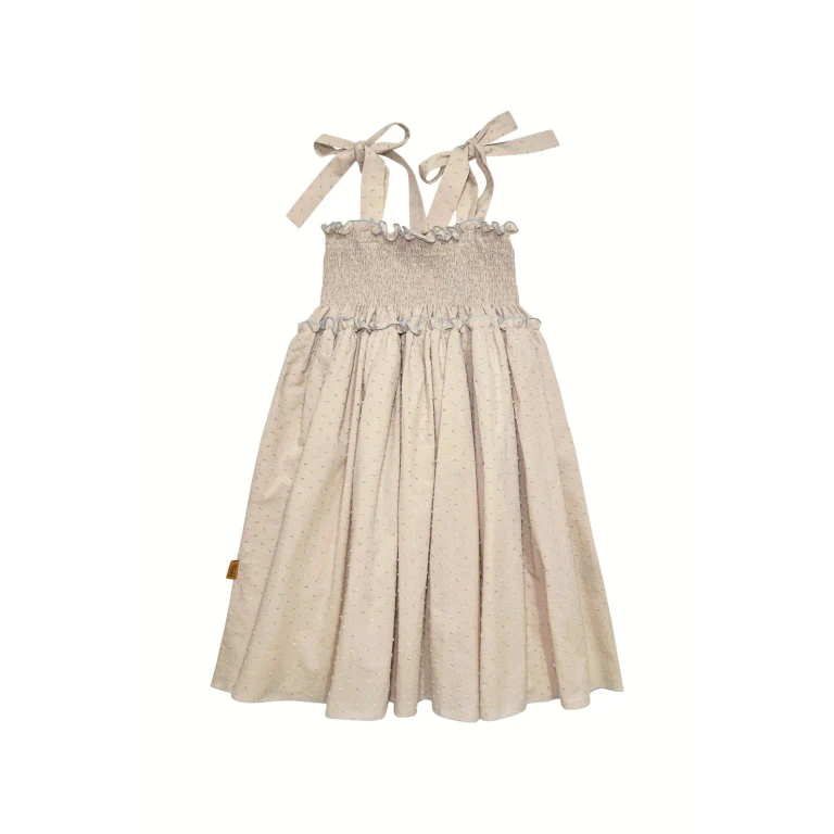 Summer Breeze Girl Dress - Taupe - 2-4 years