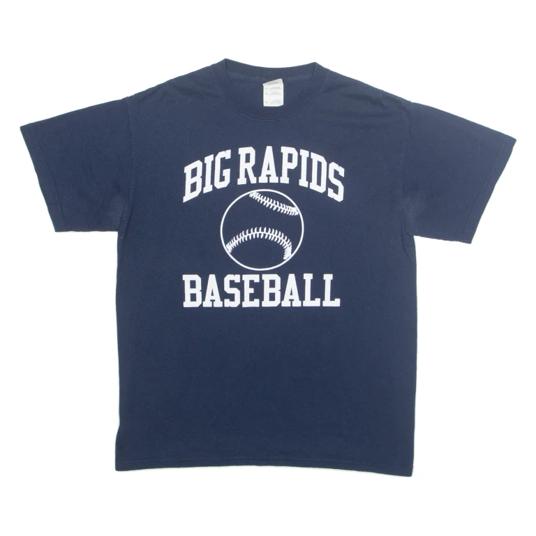 Big Rapids Baseball Mens T-Shirt Blue USA M