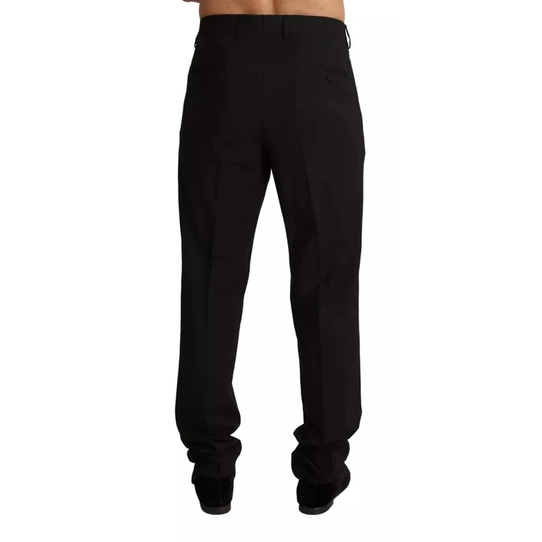 Dolce & Gabbana Black Dress Formal Skinny Pants Wool - Men