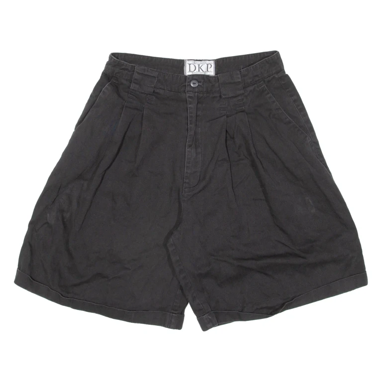 D.K.P Womens Casual Shorts Black Loose XS W26