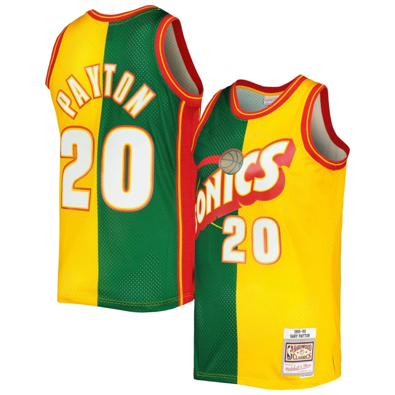 NBA Split Swingman Jersey Seattle Supersonics 1995 Gary Payton Jerseys