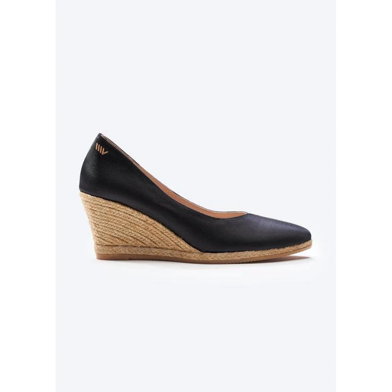 Roses Silk U Cut Espadrille Wedges