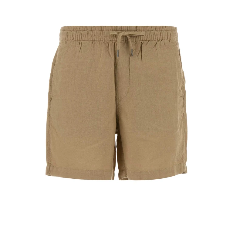 Polo Ralph Lauren Beige Linen Bermuda Shorts Coastalbeige Exterior - Men