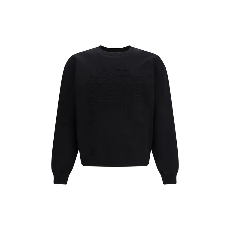 Black Cotton Sweatshirt Clothing - Men