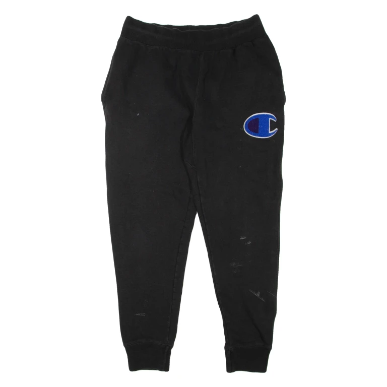 CHAMPION REVERSE WEAVE Mens Joggers Black Tapered L W30 L29