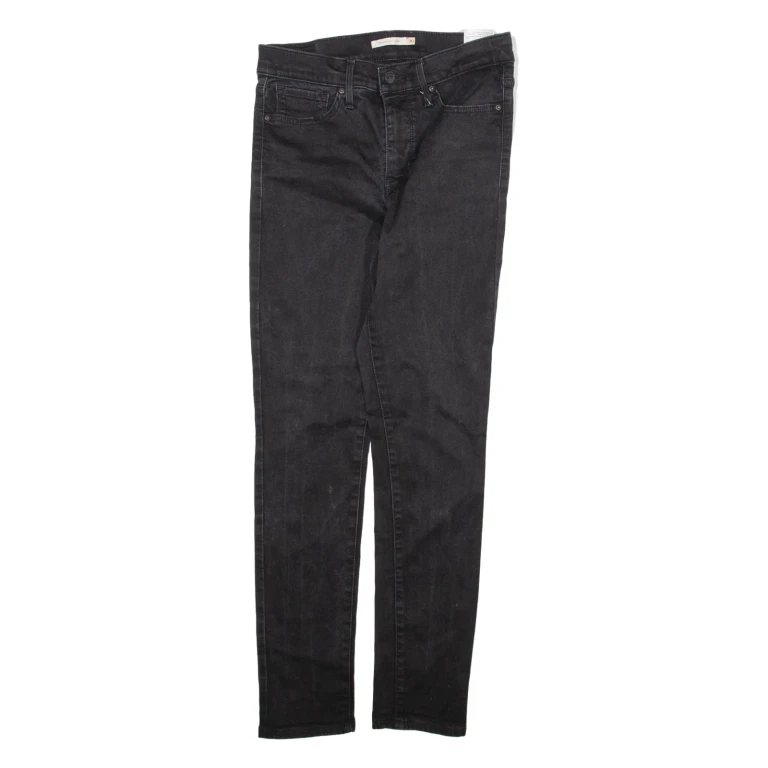 LEVI'S Womens Jeans Black Regular Straight W30 L28