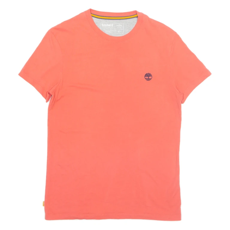 TIMBERLAND Slim Fit Mens T-Shirt Orange M