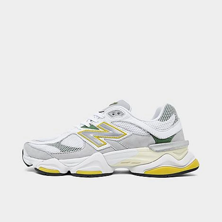 New Balance Men's 9060 Casual Shoes in White/Apollo Gold Size: 7.5