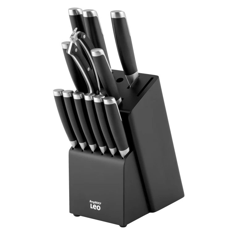 Leo Graphite Stainless Steel 13Pc Knife Block Set