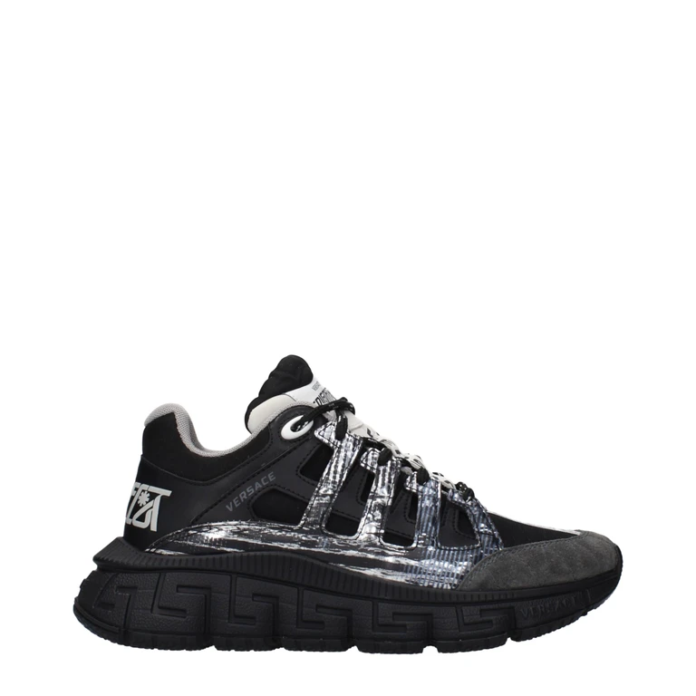 Versace Black Fabric Athletic Sneakers - Women