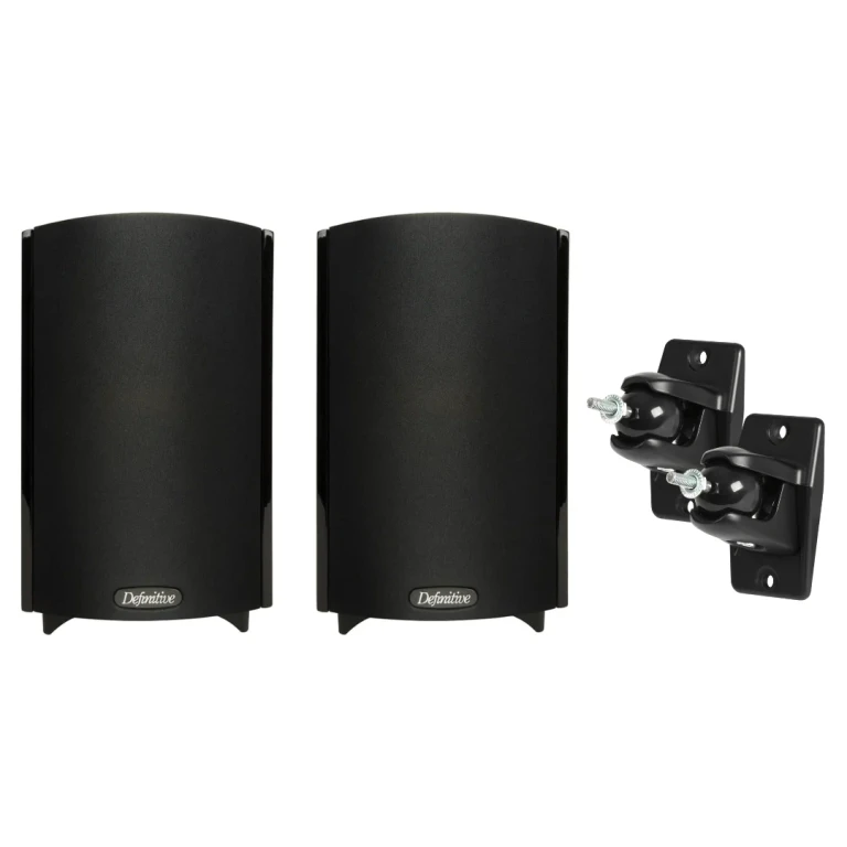 ProMonitor 800-2-Way Satellite or Bookshelf Speakers for Home Theater Speaker System + Definitive Technology VEPC Pro-Mount 90 - Pair Black (Bundle)